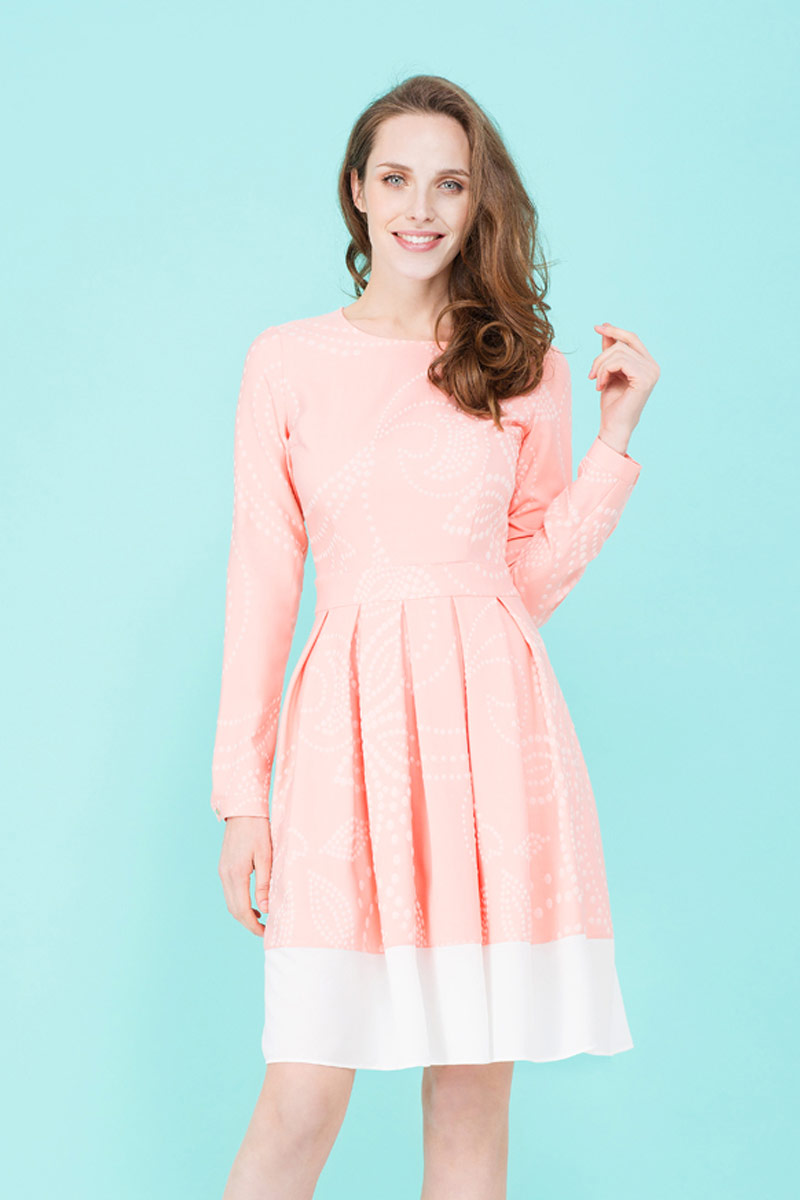 Платье, цвет персиковый, 10922-4080/21 - фото