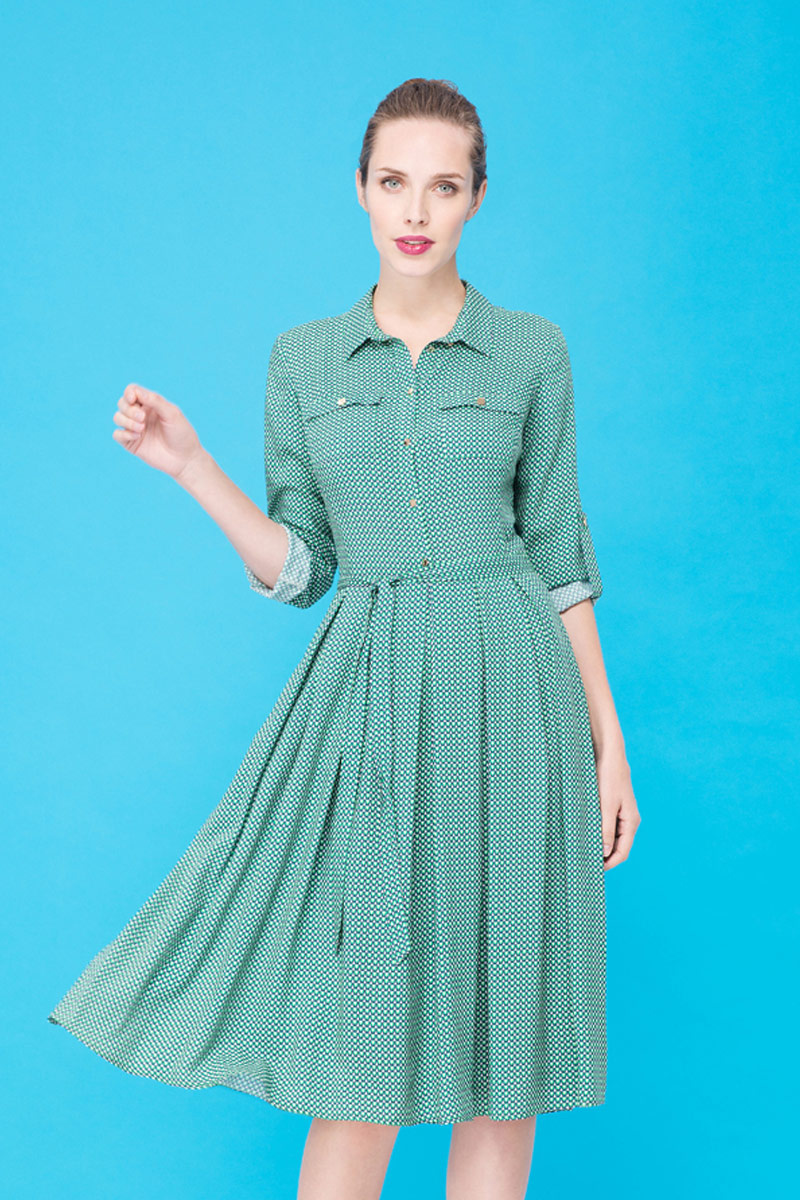 Платье, цвет зеленый, 10915-4069/51 - фото