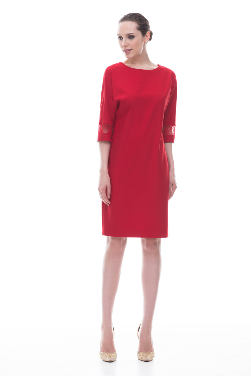 Платье, цвет красный, 10948-2091/6 - фото