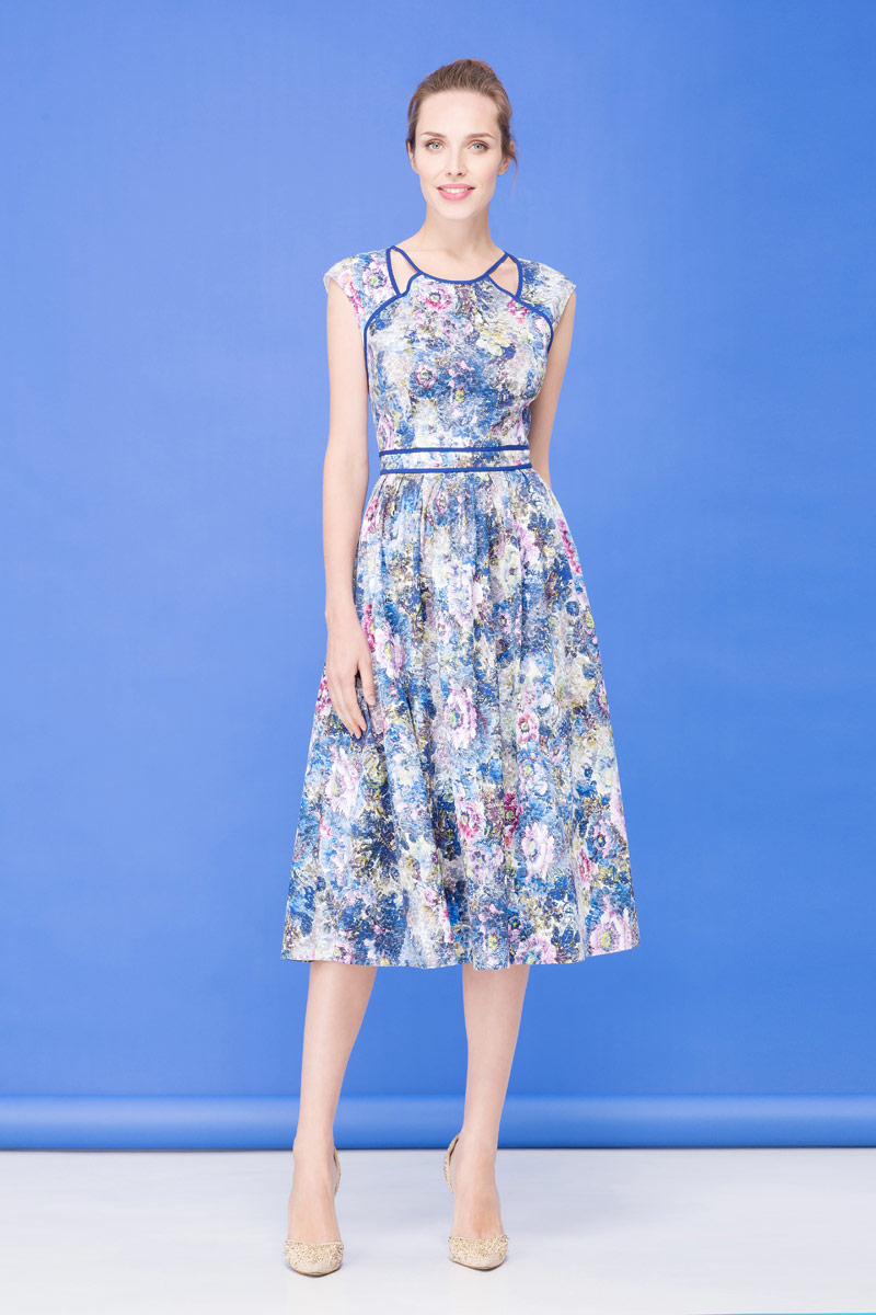 Платье, цвет синий, 10905-1539/7 - фото