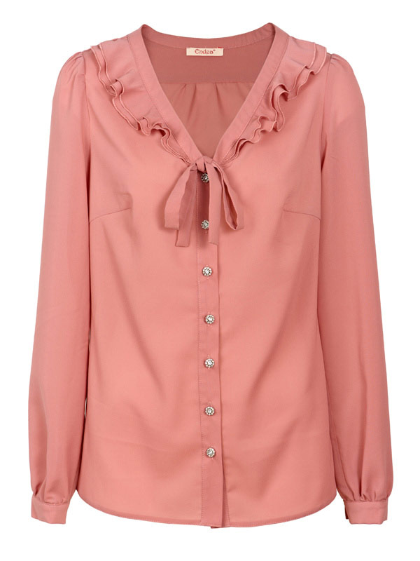 блуза, цвет: пепельно-розовый - фото