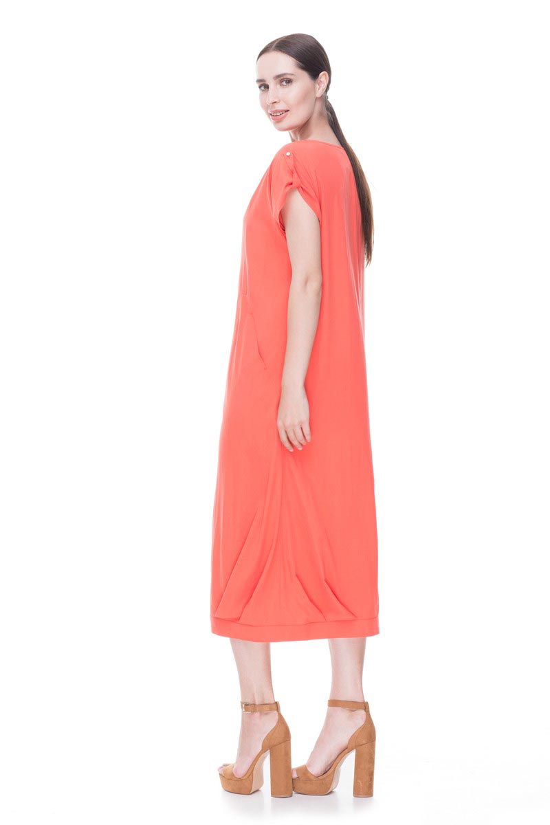 Платье, цвет коралловый, 11022-4114/38 - фото
