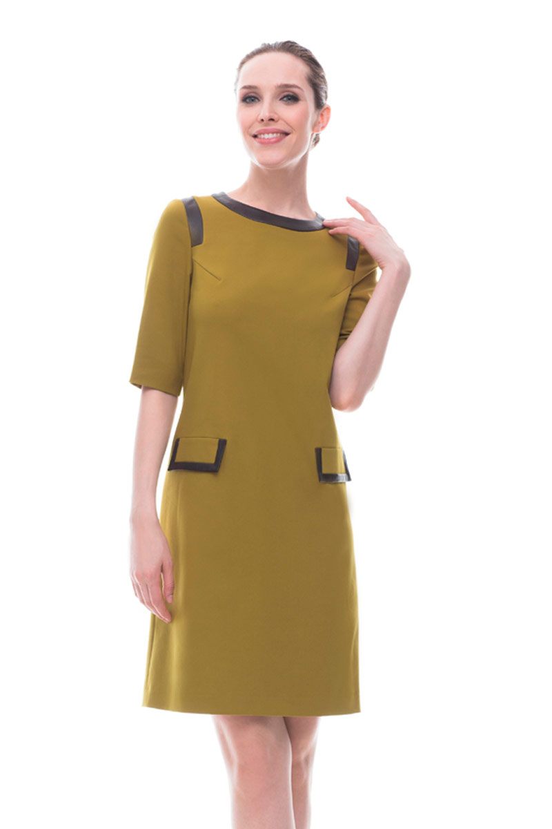 Платье, цвет оливковый, 10968-2120/59 - фото