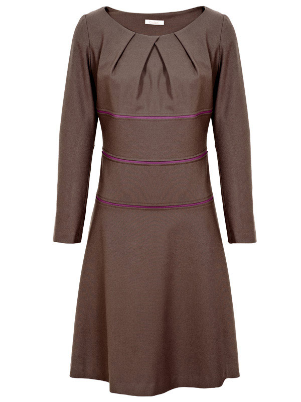 Платье, цвет коричневый, 10514-2004/2 - фото