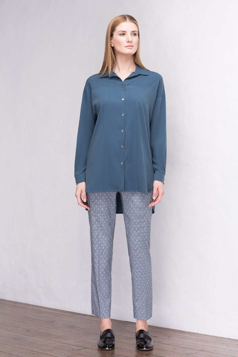 Блуза, цвет перванш, 13151-4133/70 - фото