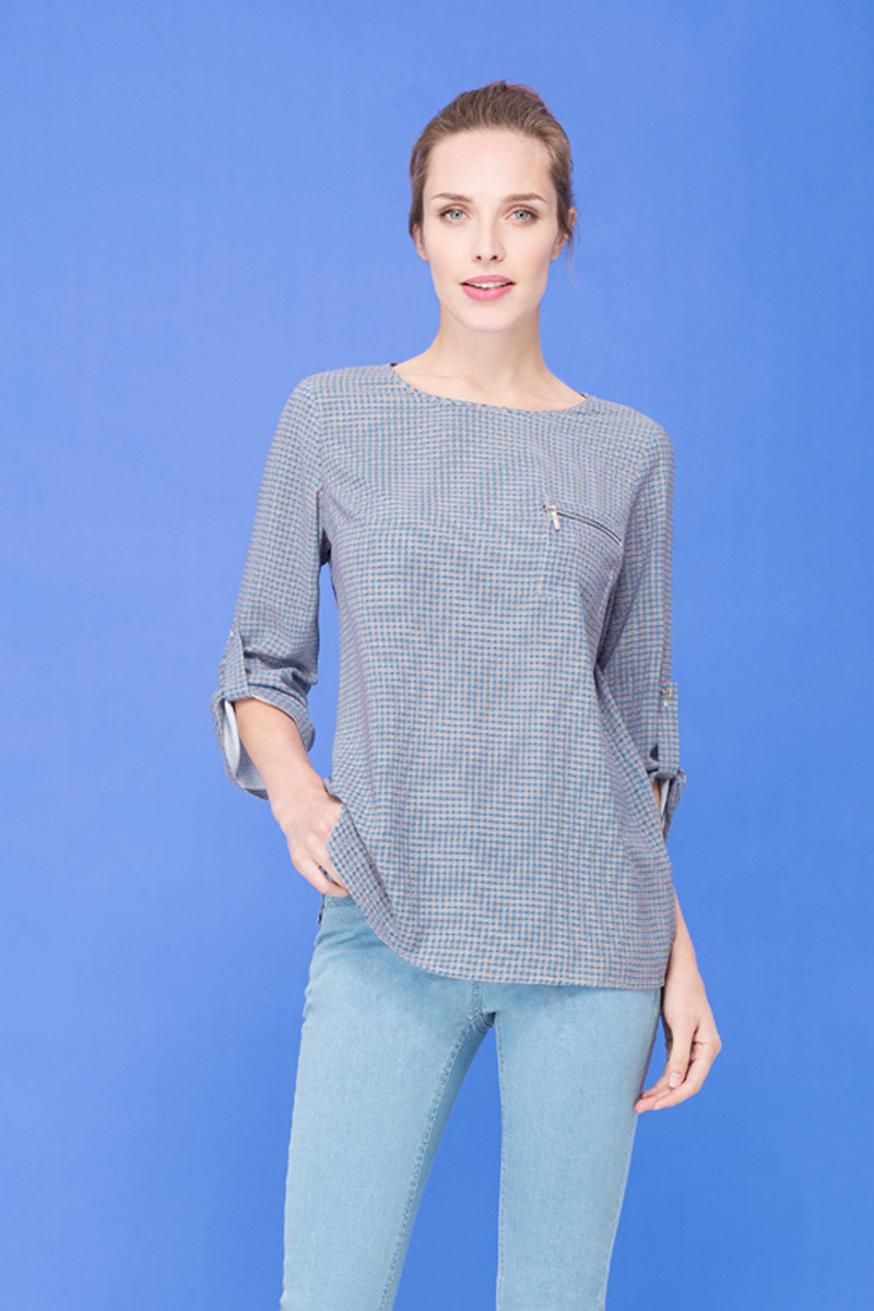 Блуза, цвет охра, 13069-4073/56 - фото