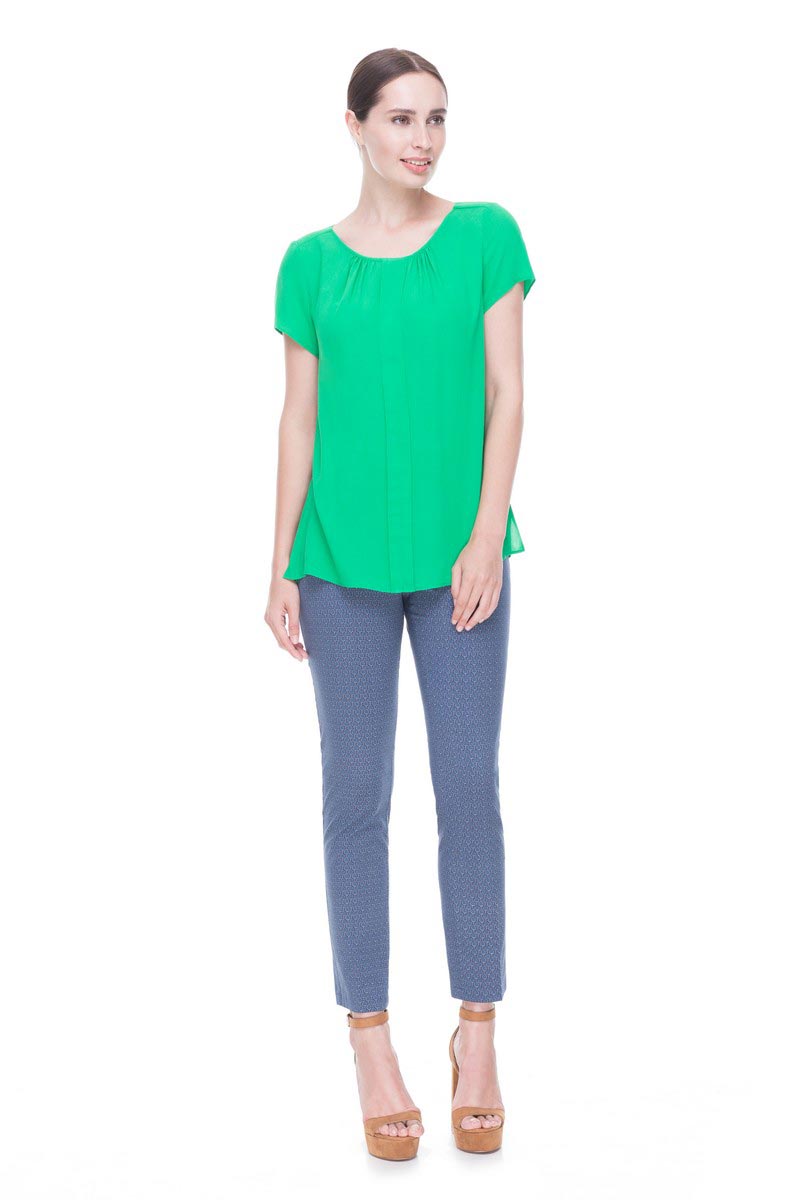 Блуза, цвет зеленый, 13134-4112/51 - фото