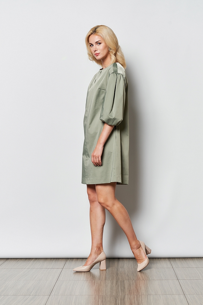 Платье женское, Цвет: серо-зеленый - фото