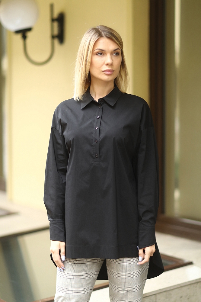 Блуза, цвет черный, 13396-1645/1 - фото