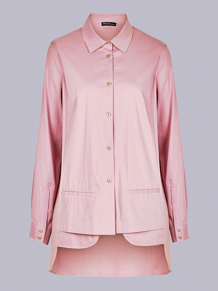 Блуза, цвет пепельно-розовый, 13297-1610/11 - фото