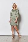 Платье женское, Цвет: серо-зеленый - фото 1