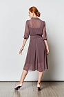 Платье женское  на подкладе (штапель), Цвет: светло-коричневый , принт - фото 3