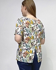 Блуза женская, Цвет: принт цветы - фото 3
