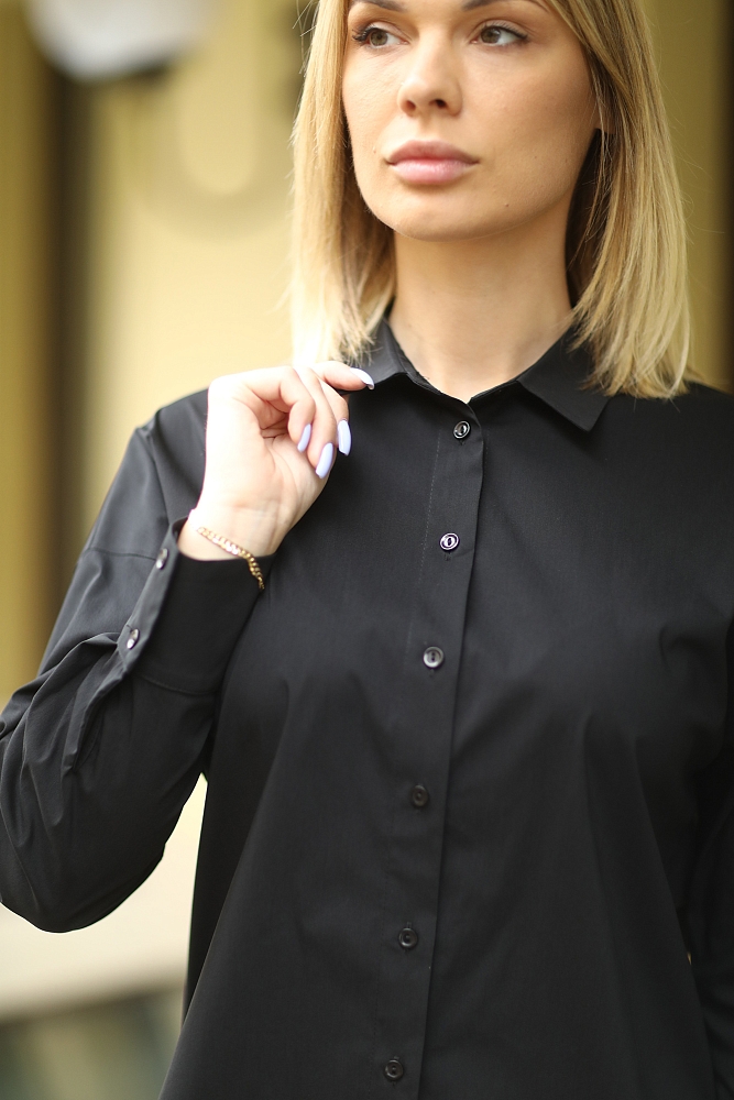 Блуза, цвет черный, 13395-1645/1 - фото