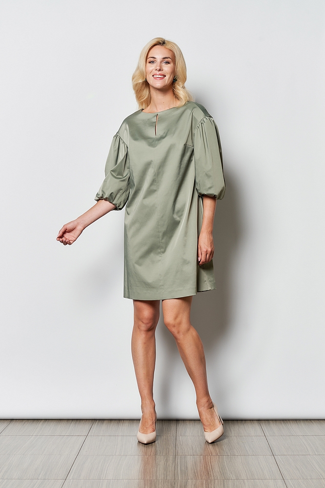 Платье женское, Цвет: серо-зеленый - фото