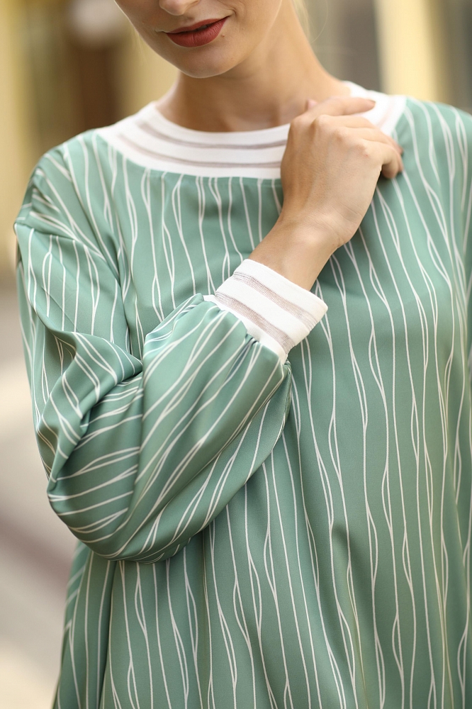 Блуза, цвет мятный, 13398-4284/101 - фото