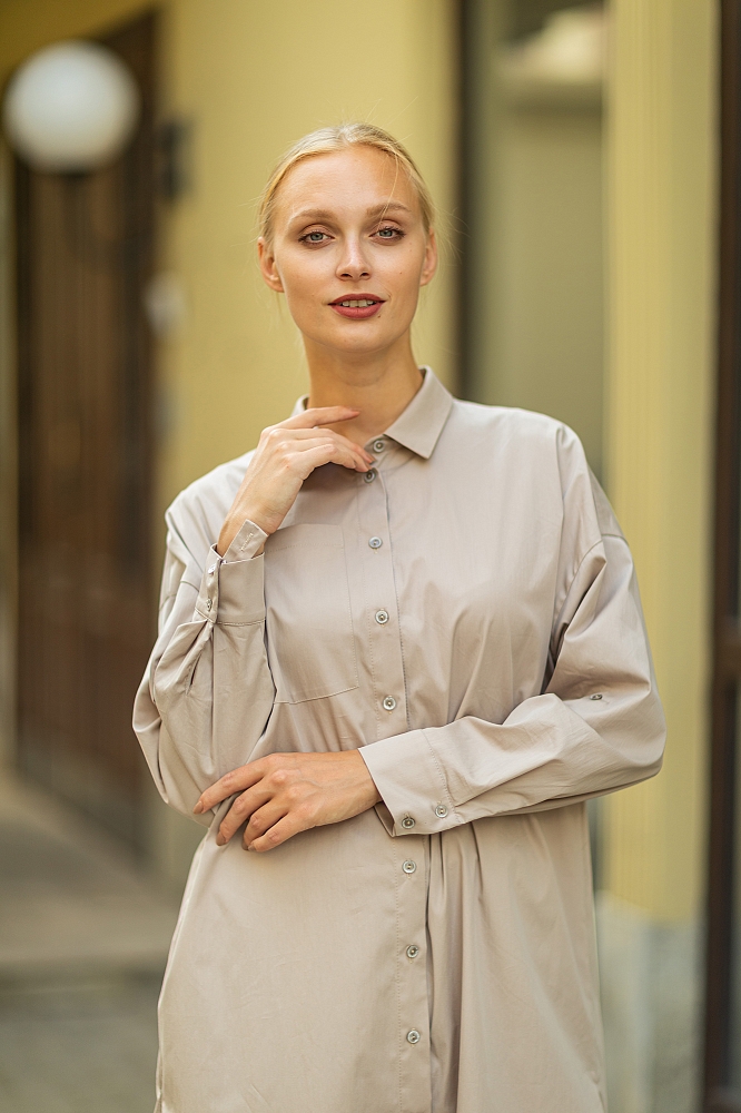 Блуза, цвет бежевый, 13400-1647/8 - фото