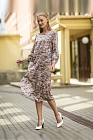 Платье женское, Цвет: бледно-розовый, принт - фото 3