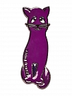 Брошь котик никель 27*70мм (булавка), фиолетовый - фото 1
