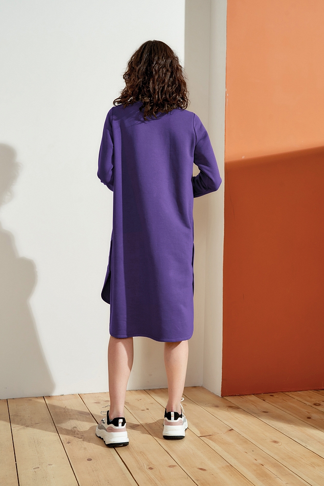 Платье женское трик., Цвет: фиолетовый - фото