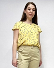 Блуза женская, Цвет: желтый, принт цветы - фото 3