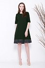 Платье тек., Цвет: темно-зеленый - фото 1